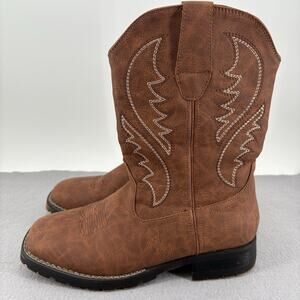 Rollda Cowboy Boots for Men Western Boots Men's Square Toe Size 8 EUC NXZ16
